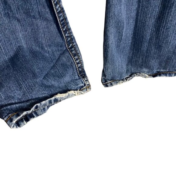 Aeropostale Women's Hailey Medium Indigo Distressed Bootcut Denim Jeans - Picture 7 of 7